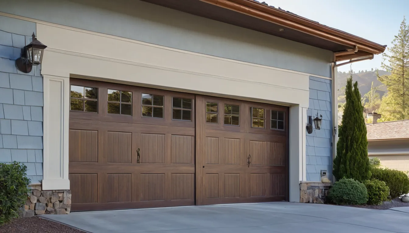 A homeowner looking at a garage door with a local provider in Lakewood